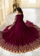 Magenta Georgette Floor Length Anarkali AYESHA SIMAR 9014 By Glossy