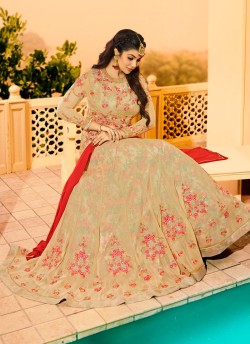 Gold Georgette Floor Length Anarkali AYESHA Vol-2 9021 By Glossy