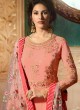 Peach Georgette Floor Length Anarkali AMYRA 9084 By Glossy